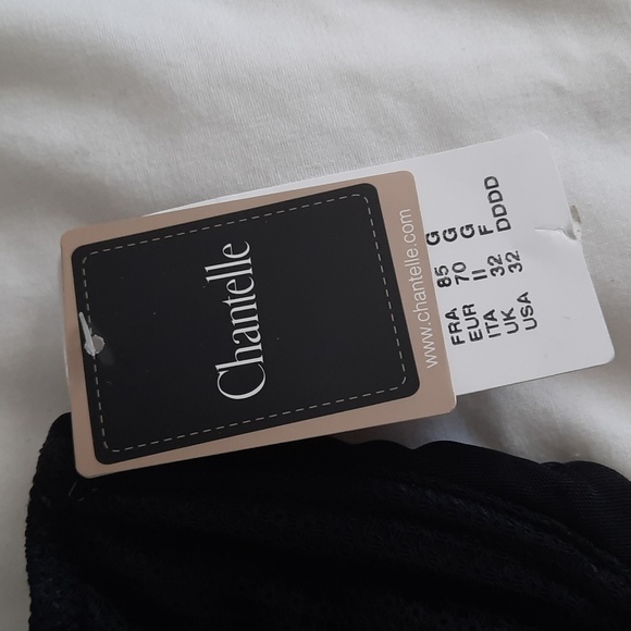 Chantelle underwire unlined black bra, 32G, NWT! - Picture 3 of 6